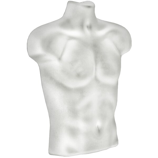 White Plastic Male Bust for Pegboard and Slatwall, PK2